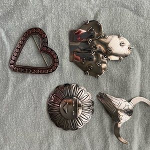 4 Sterling Sante Fe pins. Purchased in Sante Fe, New Mexico in 1985.